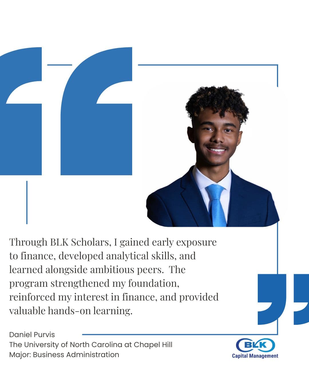 BLK Scholars Program participant